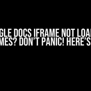 Google Docs iframe not loading sometimes? Don’t Panic! Here’s the Fix