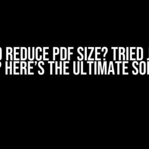 Want to Reduce PDF Size? Tried JsPDF to TCPDF? Here’s the Ultimate Solution!